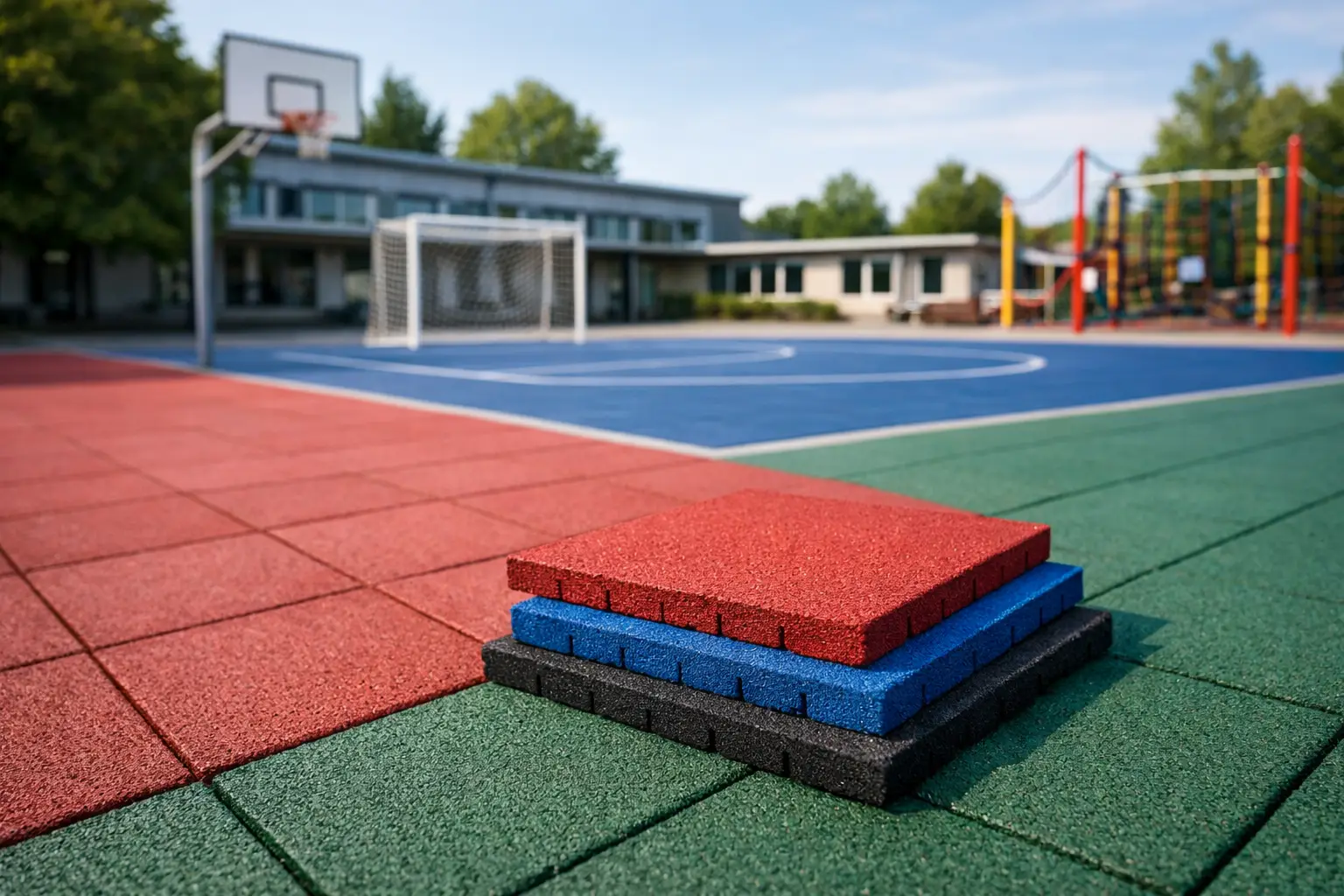 Beste Sportbodenfliesen für Schulhöfe wählen