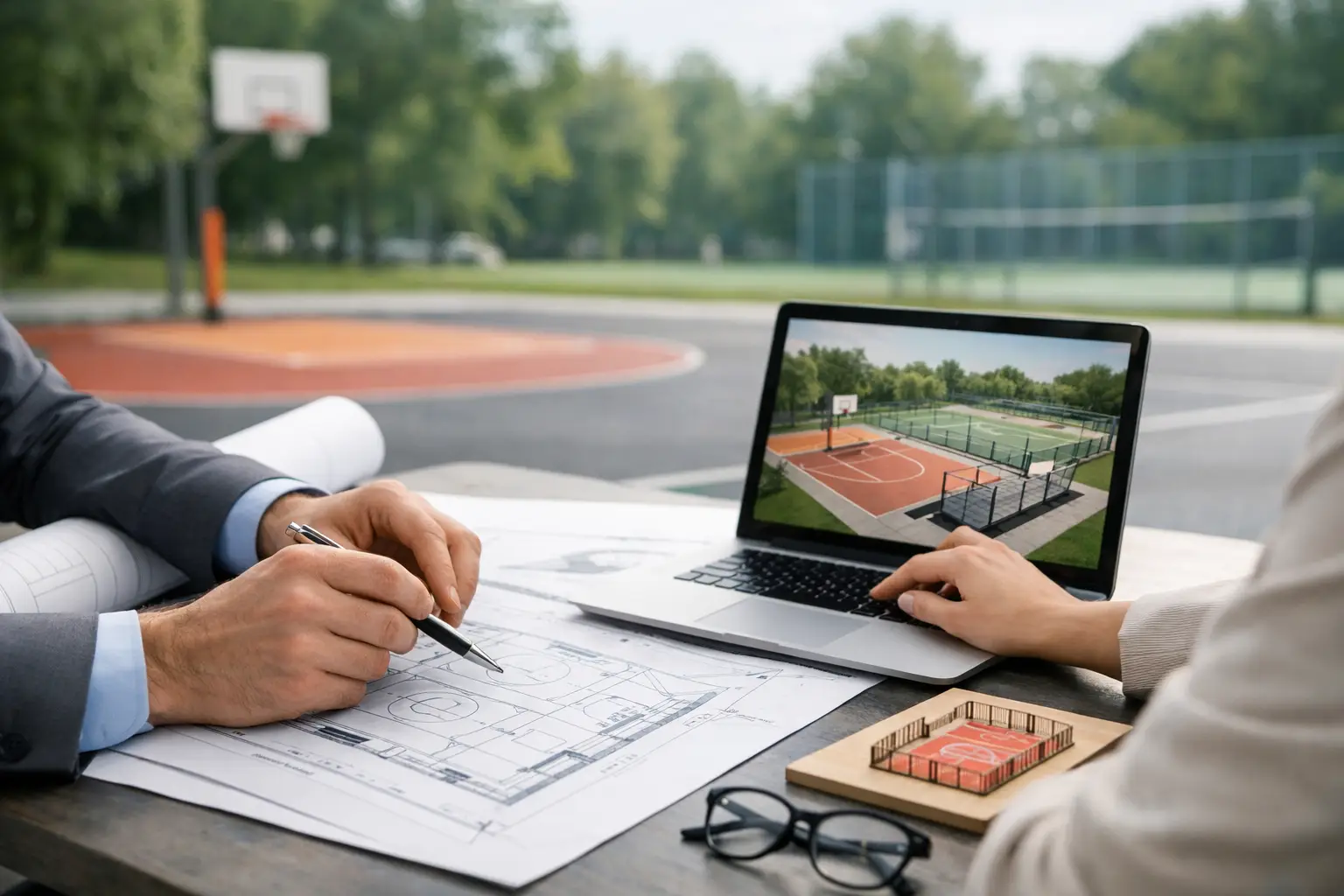 Outdoor-Court-Angebot anfragen und planen