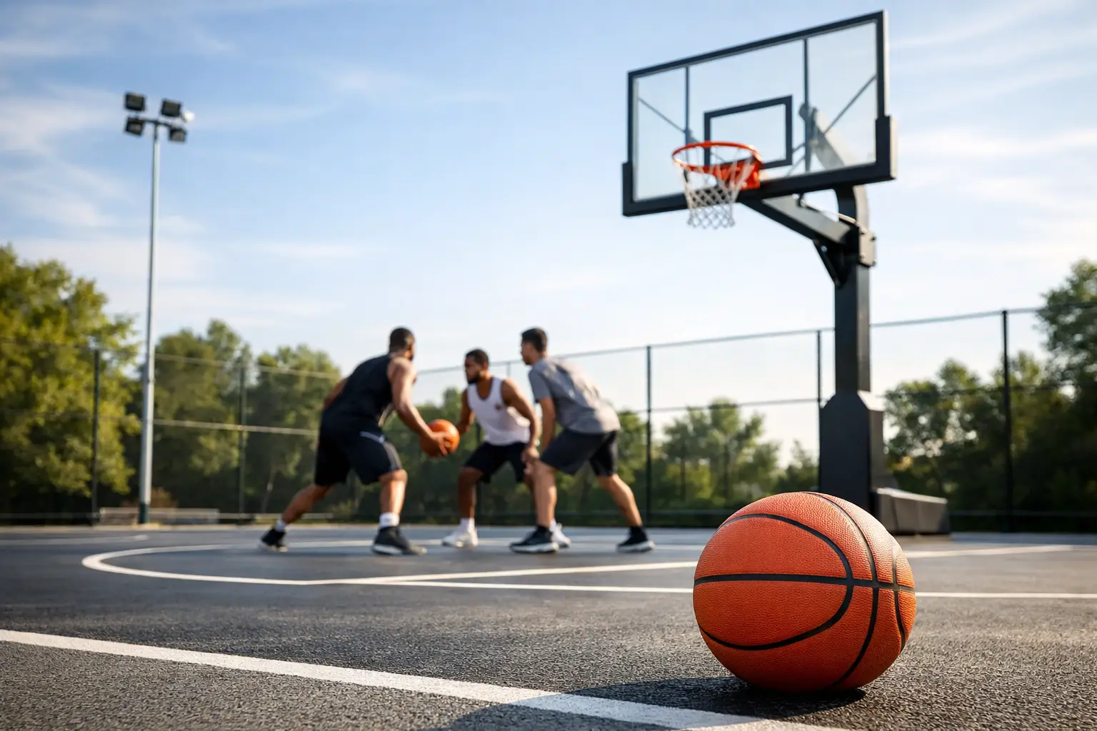 3x3 Infrastruktur für dauerhafte Basketballplätze