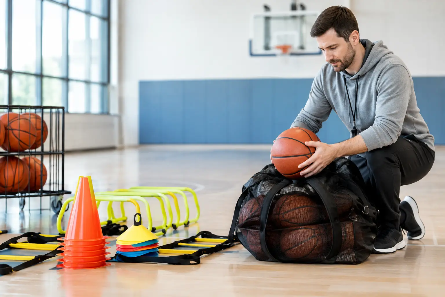 Basketball-Trainingsmaterial für Lehrer auswählen