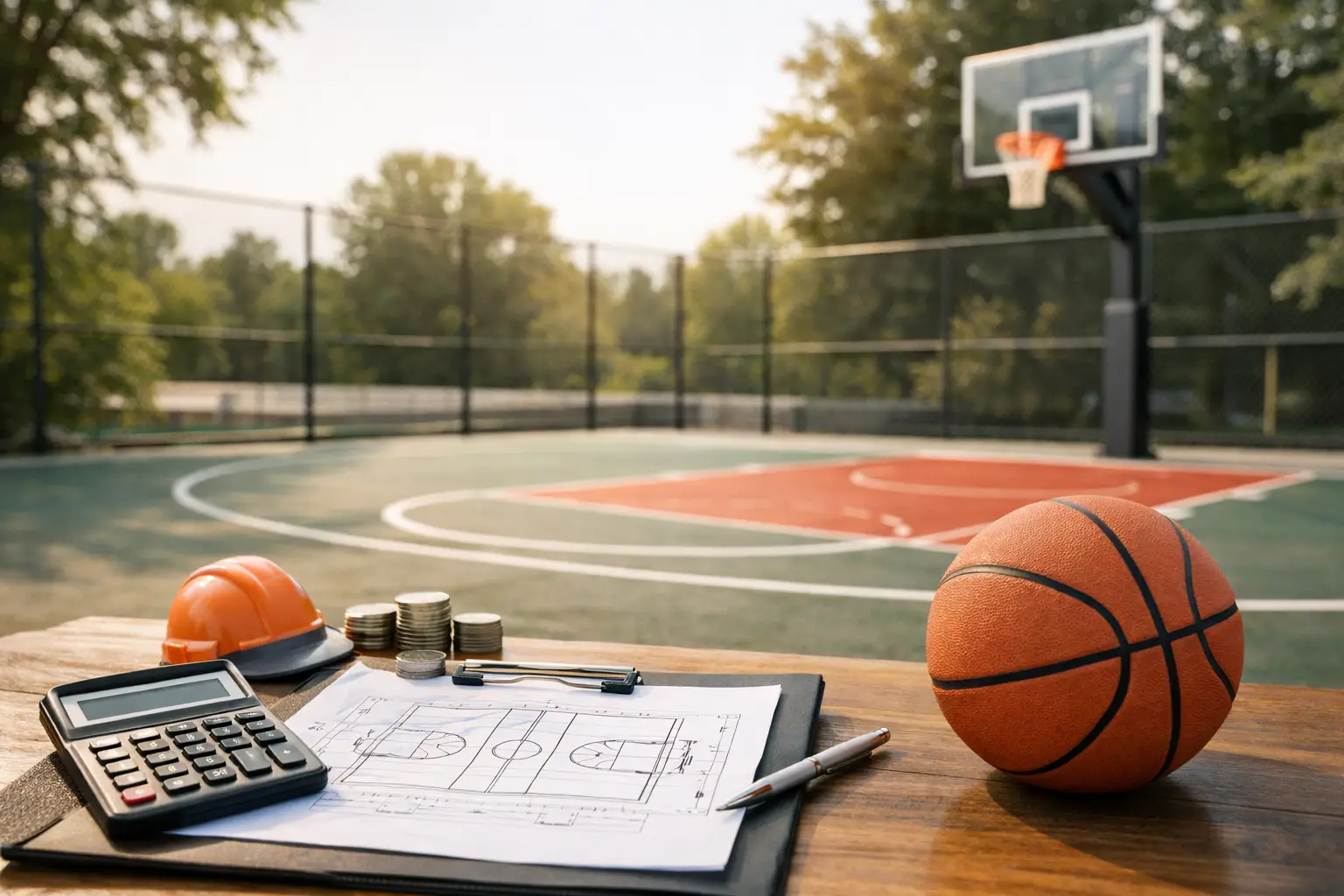 Basketballplatz-Kosten realistisch kalkulieren